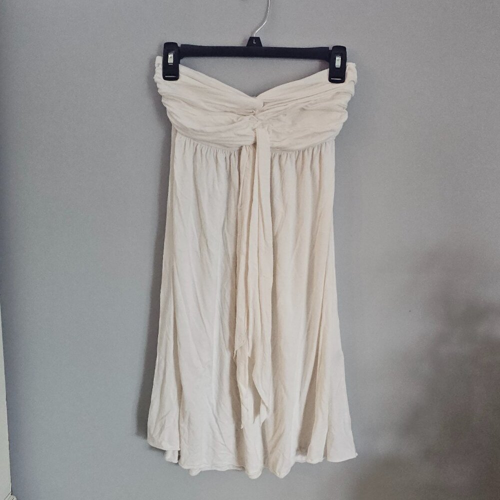 Express Strapless Cotton Dress - White